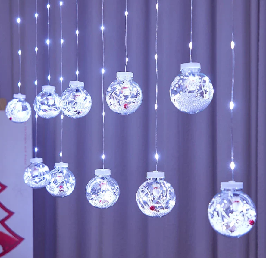 Luces de Navidad Cortina Bolitas
